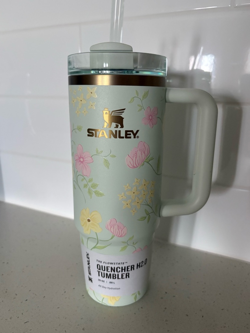 Stanley Quencher H2.0 Tumbler - Floral Mint